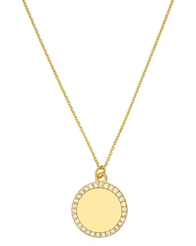 Hawley St 14k 0.15 Ct. Tw. Diamond Engravable Necklace In Gold