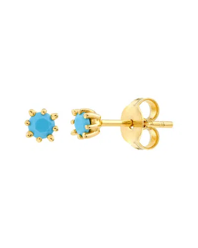 Hawley St 14k 0.22 Ct. Tw. Turquoise Stud Earrings
