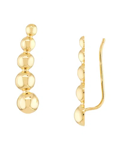 Hawley St Graduated Bead Climber Earrings In Brown