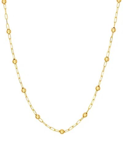 Hawley St Beaded Paper Clip Chain In Gold