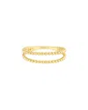 Hawley St Double Beaded Wire Ring In Gold