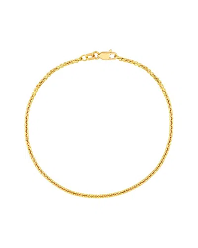 Hawley St 1.75mm Solid Round Box Chain With Lobster Lock In Gold