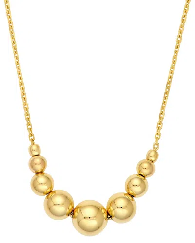 Hawley St Graduated Bead Necklace In Gold
