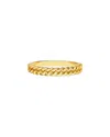 Hawley St Curb Chain Design Ring In Gold