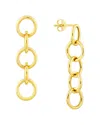 Hawley St Round Endless Link Dangle Earrings In Gold