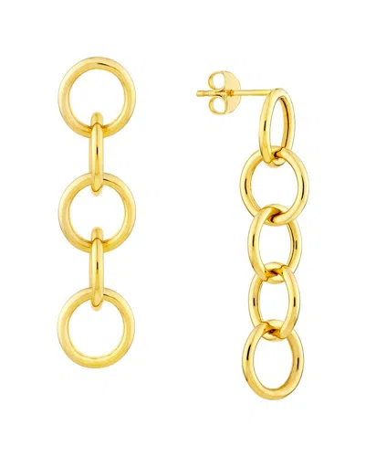 Hawley St Round Endless Link Dangle Earrings In Gold