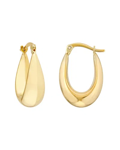 Hawley St Oval Teardrop Hoop Earrings In Gold