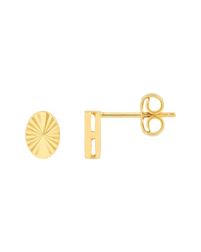 Hawley St Radiant Oval Stud Earrings In Gold