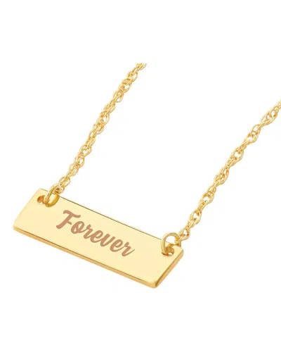 Hawley St So You Mini Engravable Bar Adjustable Necklace In Gold
