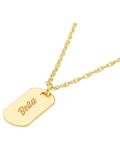 Hawley St So You Mini Dog Tag Adjustable Necklace In Burgundy