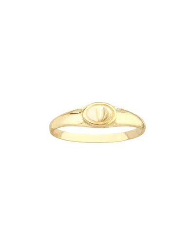 Hawley St Engravable Mini Oval Signet Ring In Gold