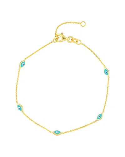 Hawley St 14k Evil Eye Bracelet In Multi