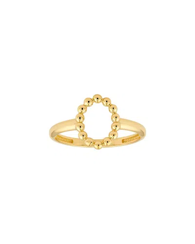 Hawley St Beaded Open Oval Ring In Gold