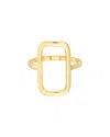 Hawley St Open Paper Clip Link Ring In Gold
