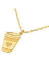 Hawley St So You Coffee Cup Necklace In Gold