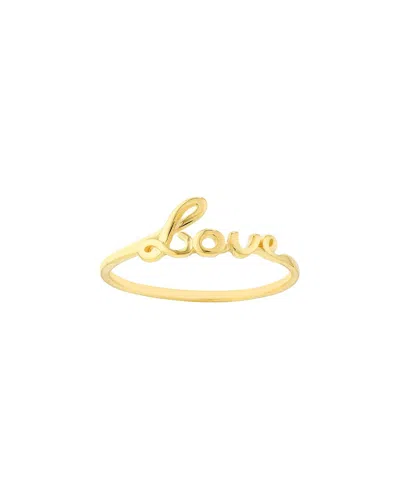 Hawley St Cursive Love Ring In Gold
