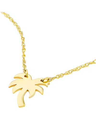 Hawley St So You Mini Palm Tree Adjustable Necklace In Gold