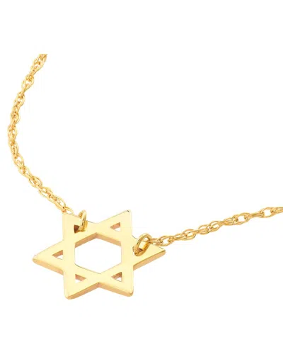 Hawley St So You Mini Star Of David Adj Necklace In Gold