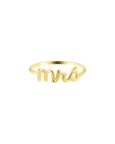 Hawley St Script Mrs Ring In Gold