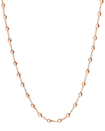 Hawley St 14k Rose Gold Bead Necklace