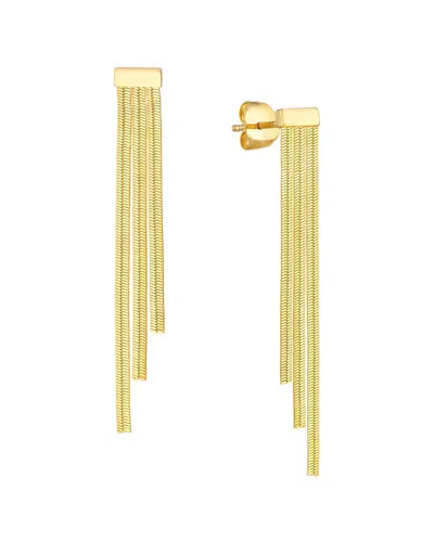 Hawley St Ascending Triple Snake Chain Earrings In Brown