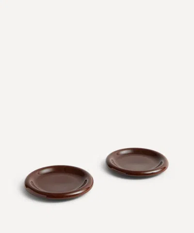 Hay Barro Plate Set Of Two In Burgundy
