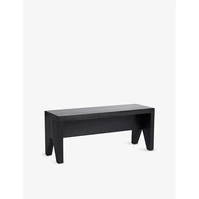 Hay Black Manolito Long Pine-wood Stool