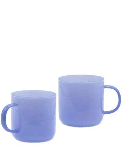 Hay Set Of 2 Borosilicate Mugs In Blue