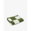 Hay Matcha Check-pattern Cotton Wash Cloth