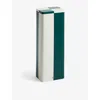Hay Checkerboard-pattern Slim Tin Container Green And Offwhite In Green And Offwhite