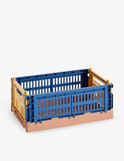 Hay Dark Blue Colour Colour-blocked Small Recycled-plastic Crate 26cm X 17cm