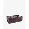 Hay Bordeaux Colour Crate Large In Burgundy