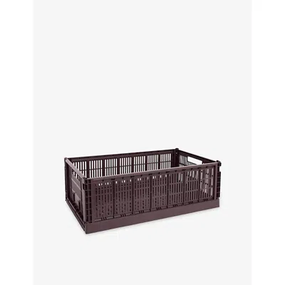 Hay Bordeaux Colour Crate Large In Burgundy