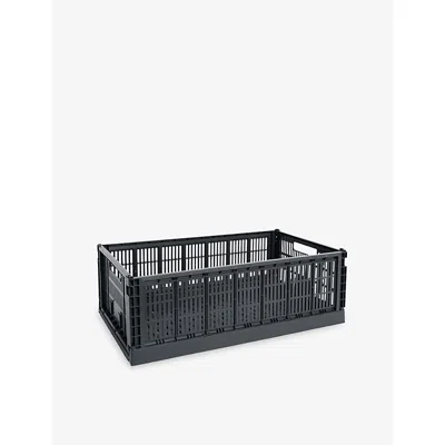 Hay Charcoal Colour Crate Large In Gray