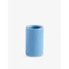 Hay Blue Cylindrical Stoneware Toothbrush Holder