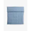 Hay Blue Fineline Pinstripe King-size Cotton Duvet Cover 220cm X 220cm