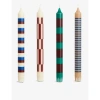 HAY GRAPHIC-PATTERN WAX CANDLES SET OF FOUR