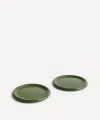 Hay Green Barro Round Terracotta Plates Set Of Two