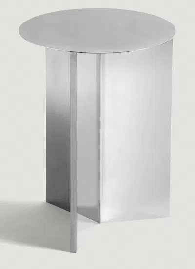 Hay High Mirrored Slit Table In Silver