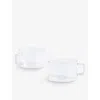Hay Jade White Brew Contrast-handle Glass Cup