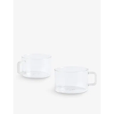 Hay Jade White Brew Contrast-handle Glass Cup