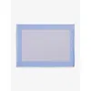 Hay Lavender Ram Colour-block Organic-cotton Placemat 40cm X 40cm