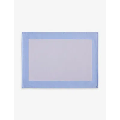 Hay Lavender Ram Colour-block Organic-cotton Placemat 40cm X 40cm