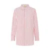 Hay Life Women's White / Red Yapp Stripe Shirt Cherry Red / White In Multi