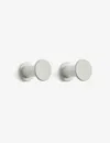 Hay Light Grey Bolt Round Powder Coated-steel Wall Hooks Pack Of Two