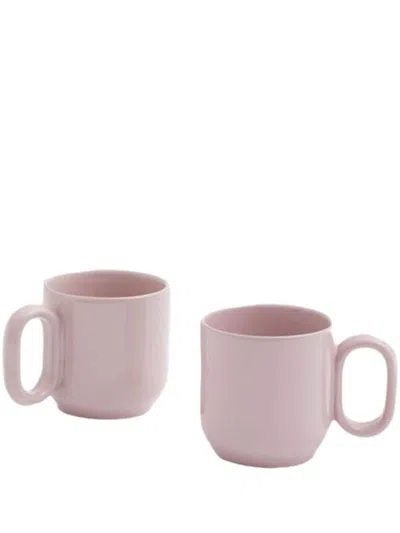 Hay Logo-print Mug (set Of Two) In Pink