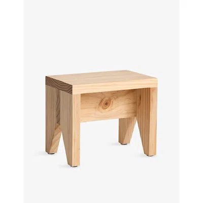 Hay Natural Manolito Short Pine-wood Stool In Brown
