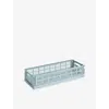 Hay Dusty Blue Oblong Stackable Crate In Blue