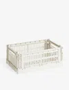 Hay Off-white Colour Stackable Small Recycled-plastic Crate 26cm X 17cm