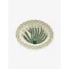 Hay Olive Grove La Pittura Ceramic Oval Serving Platter In Green